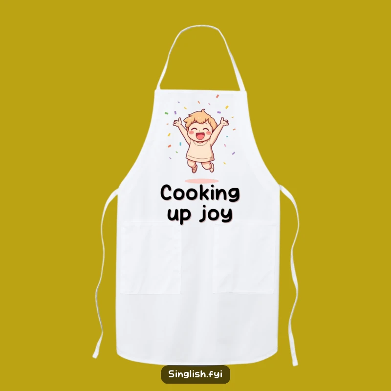 Funny Celebration Apron: Joyful Chef's Confetti Wear, Great Party Gift!