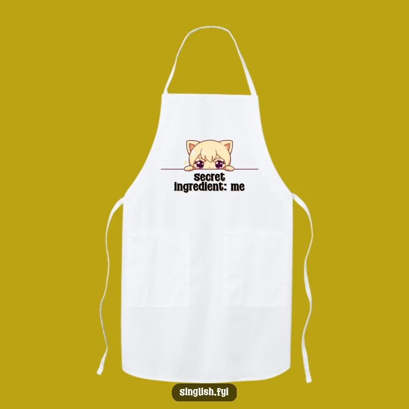 Funny Peeking Character Apron - Cook Up Some Mischief Hilariously