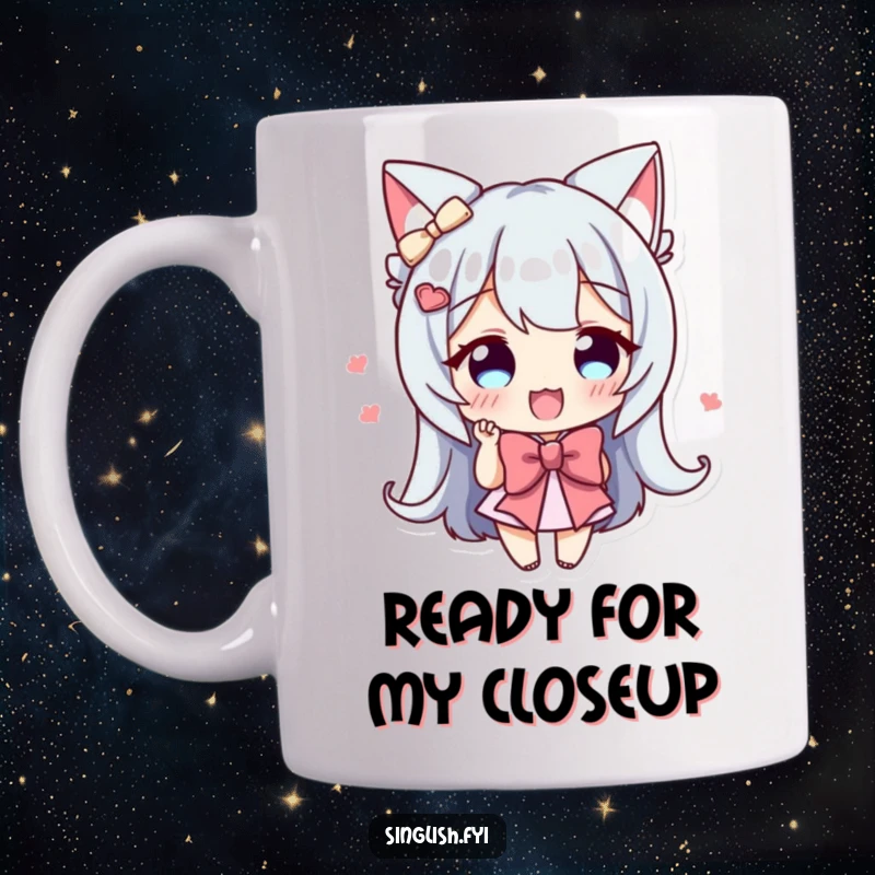 Funny Bowing Character Mug: A character giving a tiny, enthusiastic, and charming bow with a happy expression.