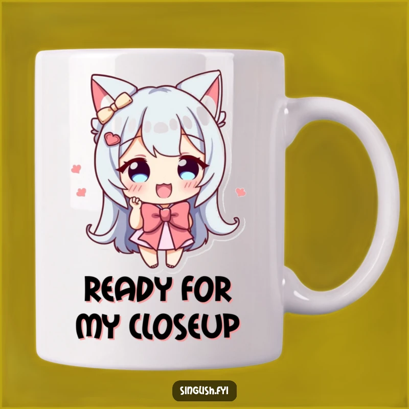 Funny Bowing Character Mug - Enthusiastic Greeting, Polite Humor Gift