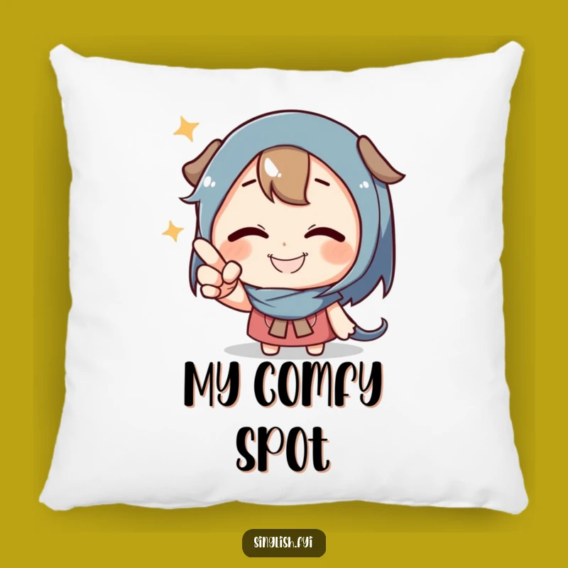 Soft Funny Pointing Character Pillow - Playful Grin Gift