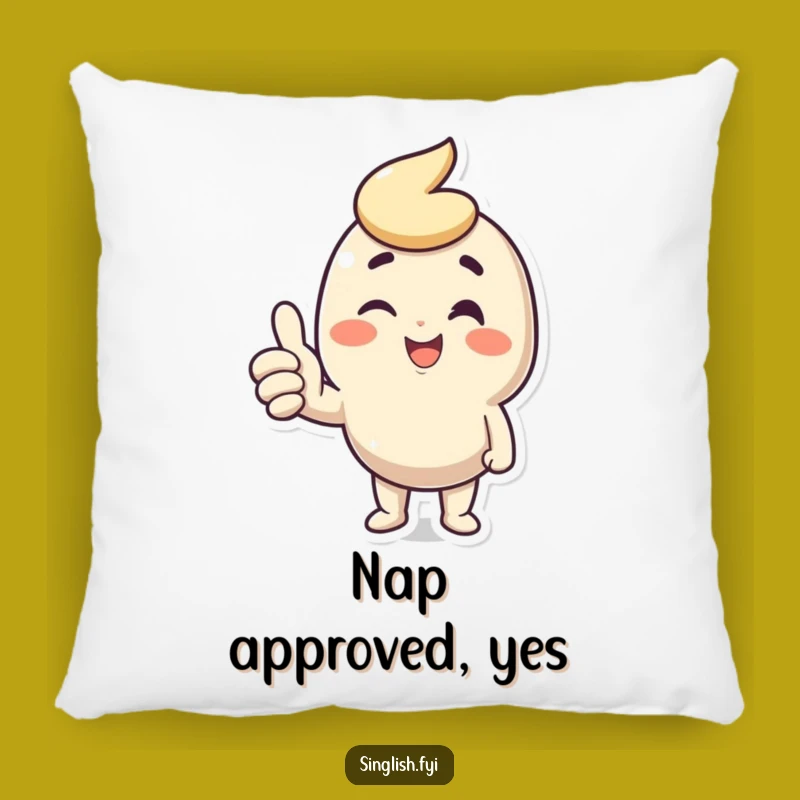 Soft Funny Wink Thumbs Up Pillow - Cozy Positive Gift