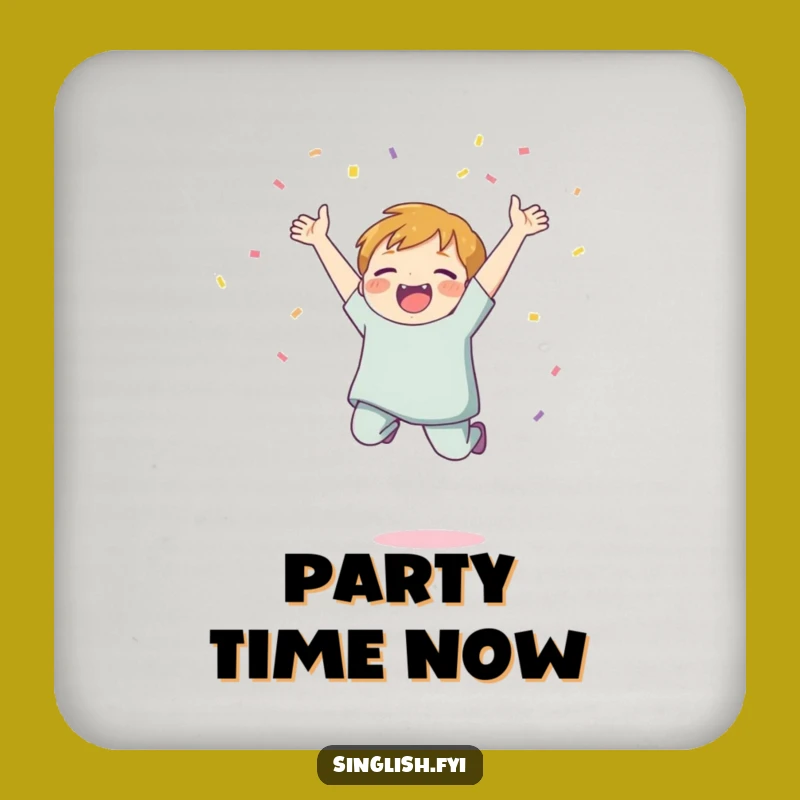 Funny Confetti Jump Coaster Set - Festive Surface Protection Gift