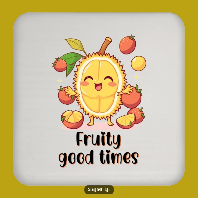 Funny Durian Juggling Coaster - Protect Surfaces with Tropical Fruit Charm