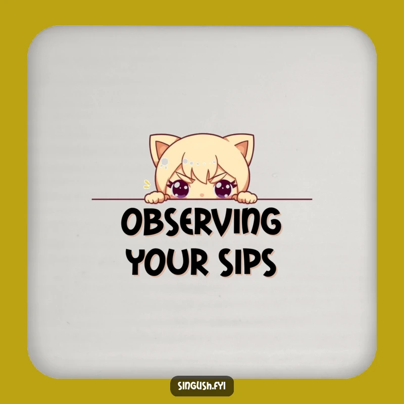 Funny Peeking Character Coasters - Protect Surfaces with Mischief