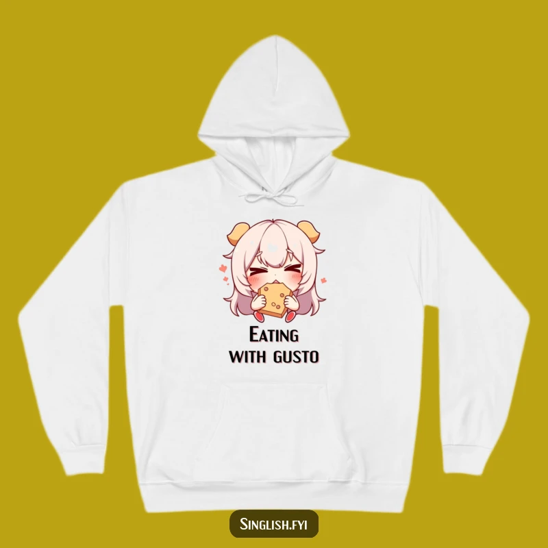 Funny Snack Face Character Hoodie: Cozy Up with Snack Time Humor
