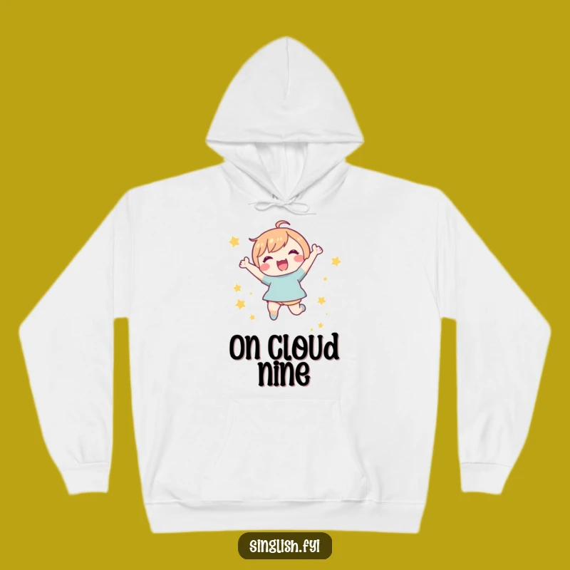 Cozy Funny Joyful Character Star Jump Hoodie: Warm & Energetic, Great Funny Gift