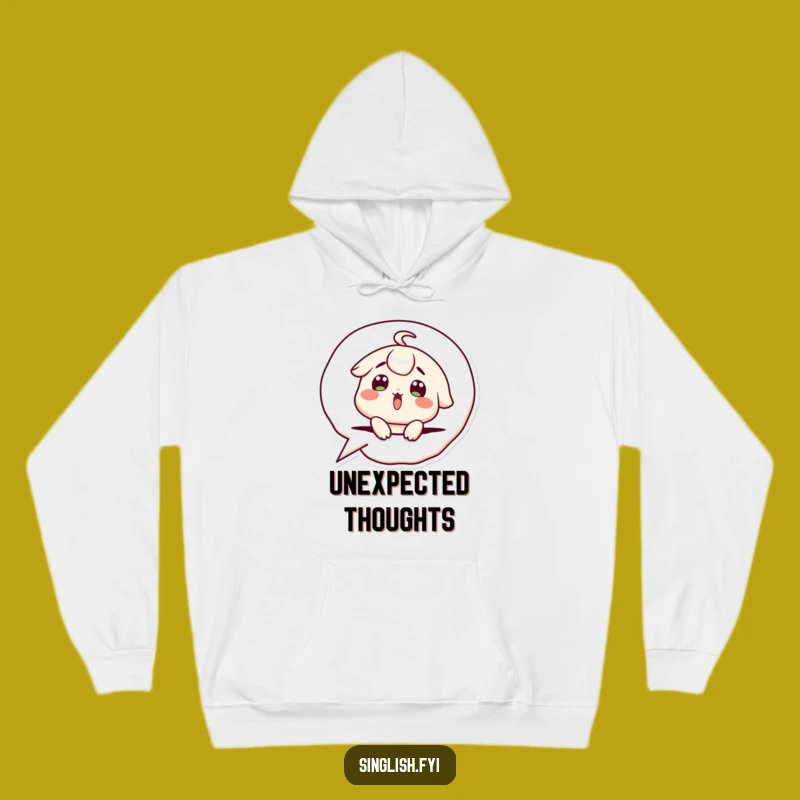 Funny Speech Bubble Hoodie: Surprised Character - Cozy Humorous Gift