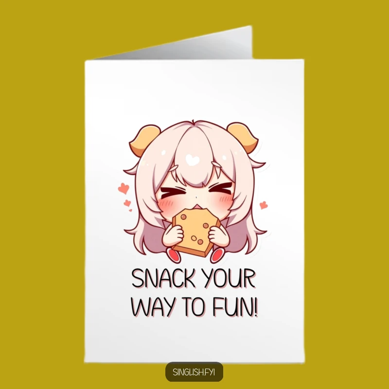 Funny Face Snack Birthday Card: Free Printable Treat - Downloadable Gift!
