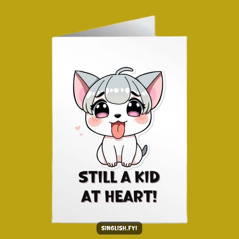 Free Printable Birthday Card: Funny Tongue Out Character, Hilarious Downloadable Gift
