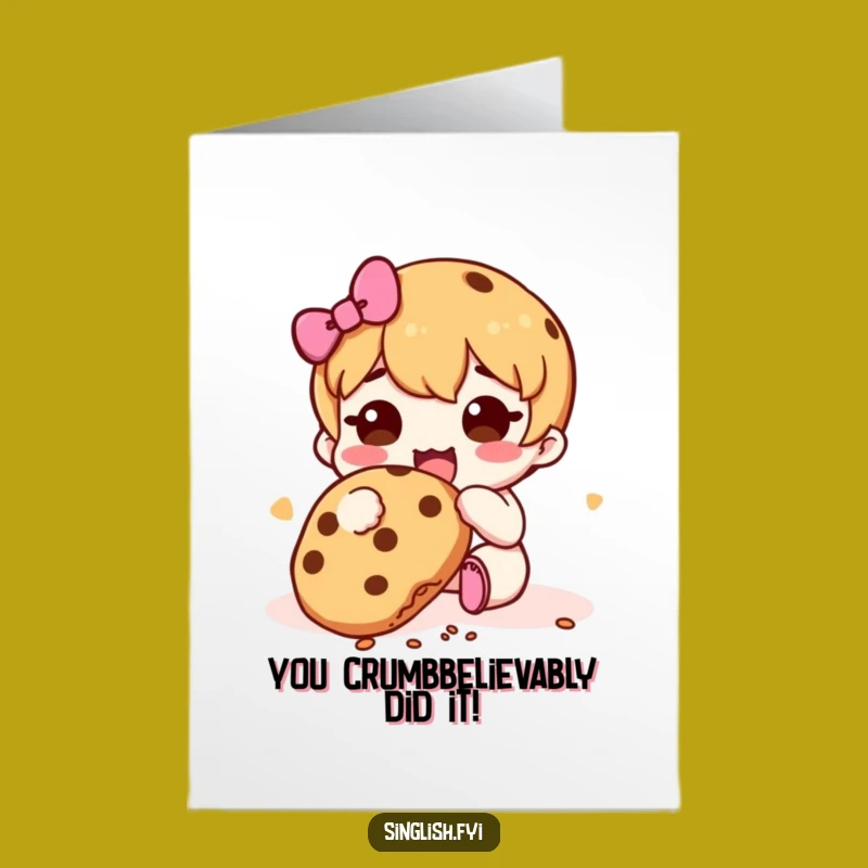 Free Printable Congrats Card: Cookie Muncher - Funny Downloadable Treat Success