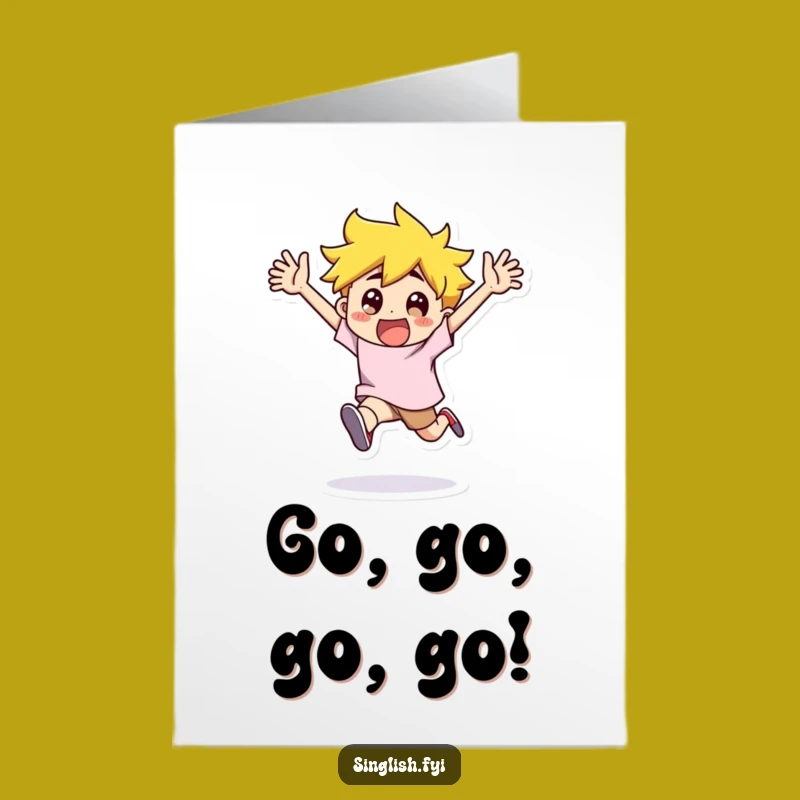 Free Printable Congrats Card: Flailing Runner for Maximum Celebration DIY