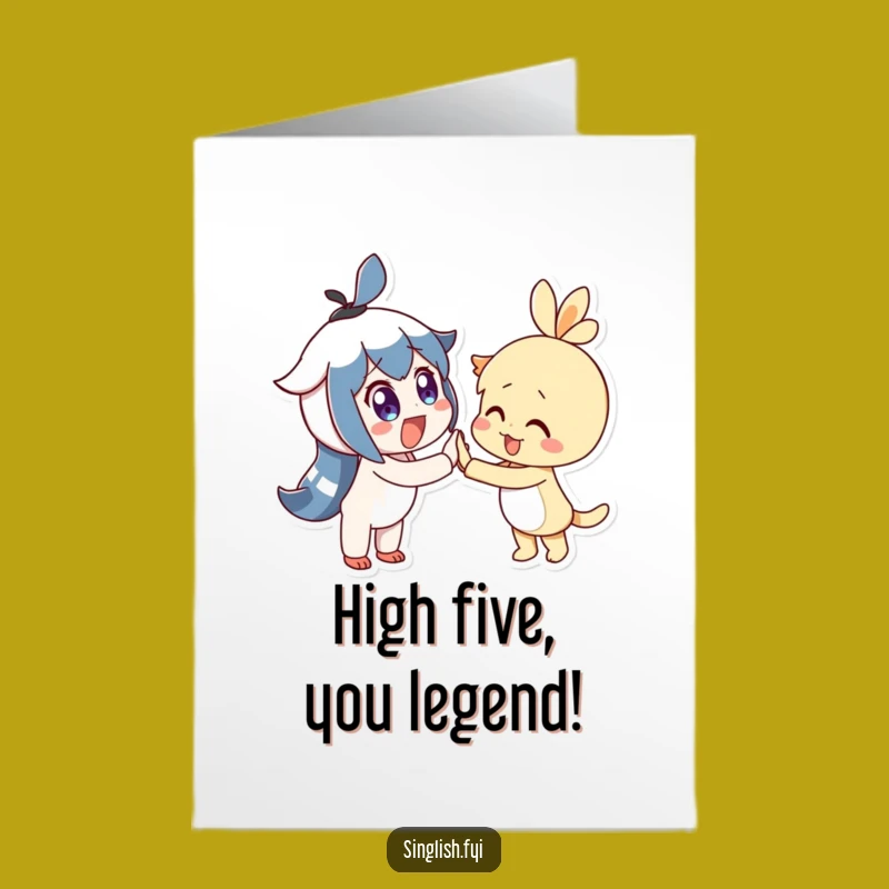 Free Printable Funny Congrats Card: High-Five Celebration - Hilarious Downloadable Gift