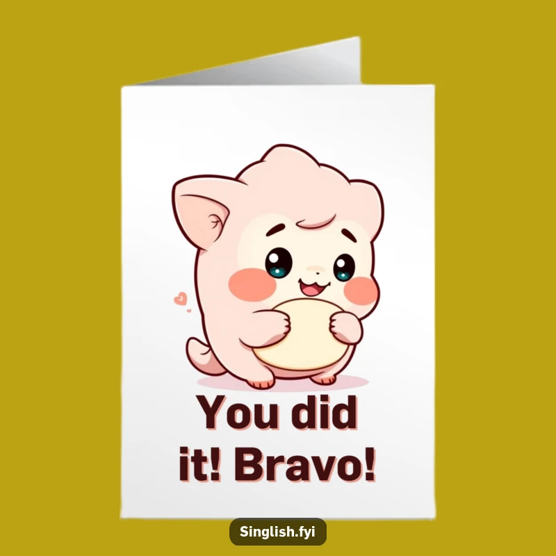 Free Printable Congratulations Card: Cheeky Lah Character Funny Downloadable Gift