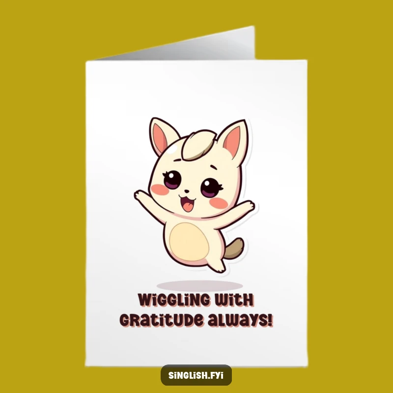 Wiggly Gratitude Free Printable Thank You Card - Funny Downloadable Gift