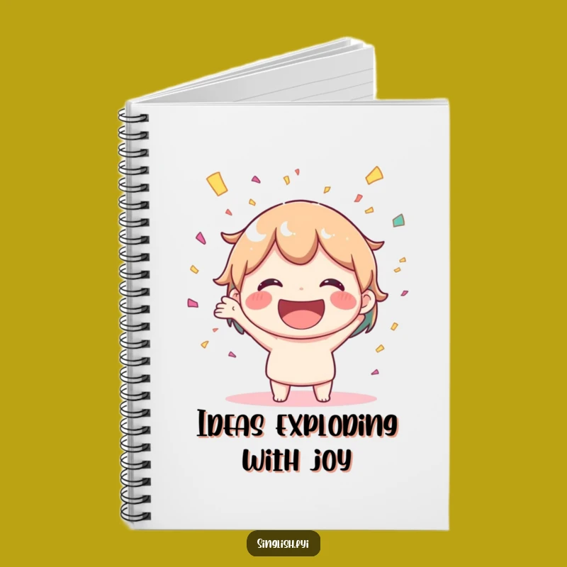 Funny Celebration Journal, Joyful Confetti Notebook, Party Gift Idea