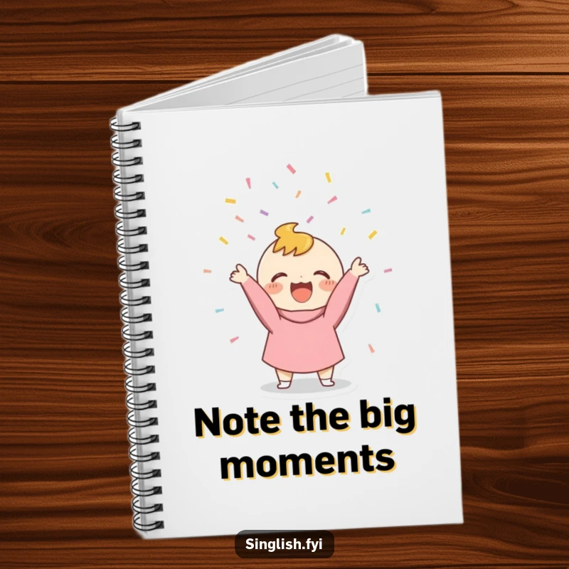 Funny Confetti Thrower Notebook with a character joyfully throwing confetti, a humorous and practical stationery item.