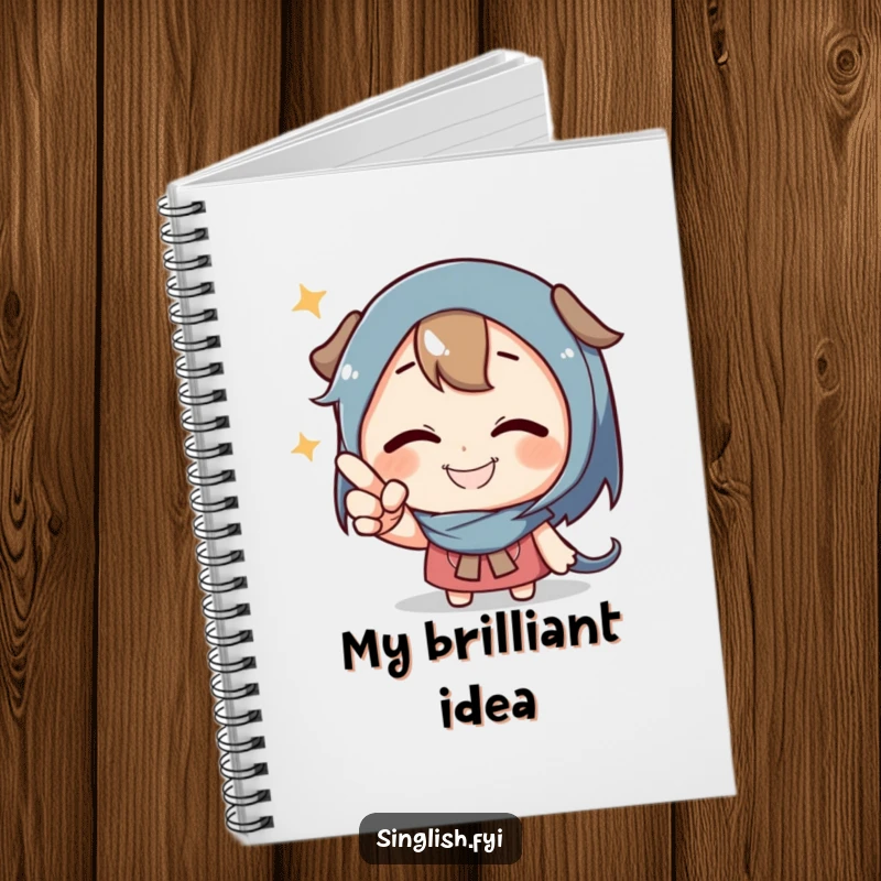 Funny Pointing Character Notebook with a grinning character pointing, ideal for jotting down curious thoughts and playful ideas.