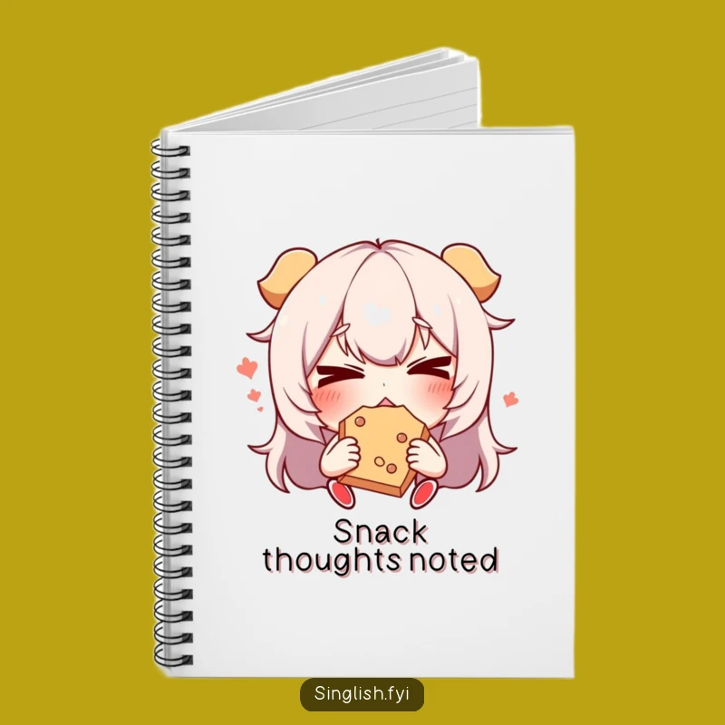 Funny Snack Face Character Notebook: Jot Down Your Snack Ideas