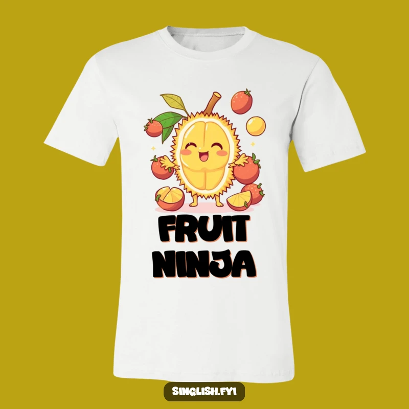 Funny Durian Juggling T-Shirt - Playful Fruit Humor Gift Apparel