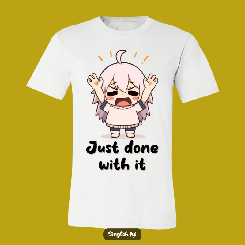 Funny Exasperated Character T-Shirt: Wear Your 'I Cant Even' with Pride