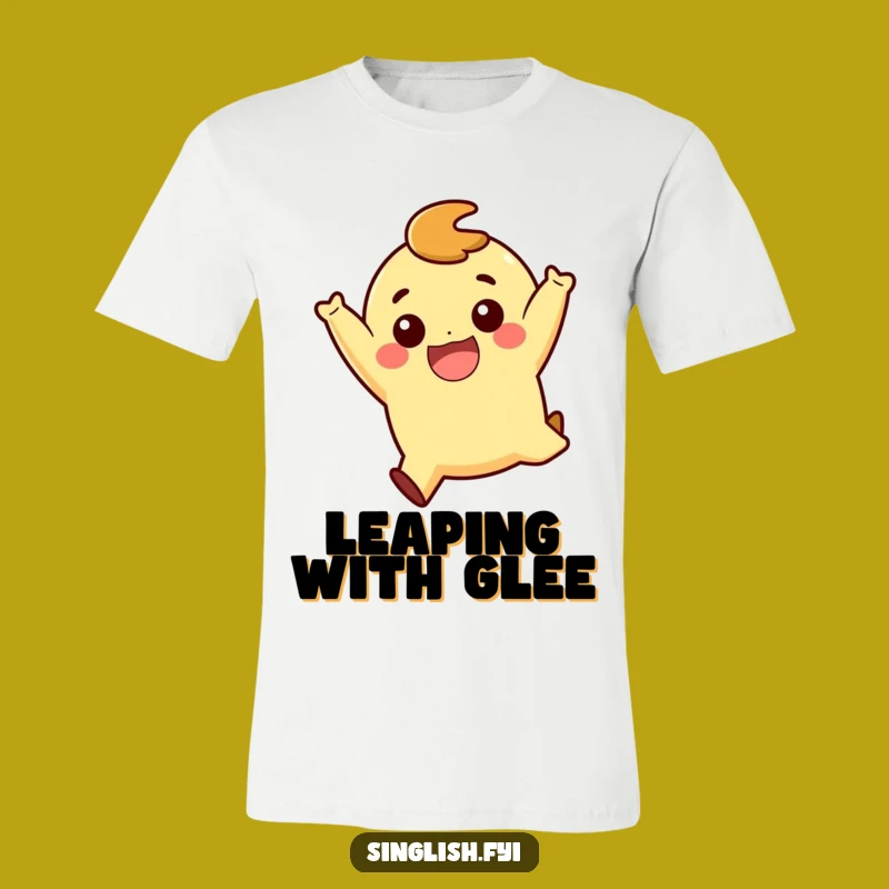 Funny Playful Jump Character T-Shirt: Wear Your Happiness and Energy