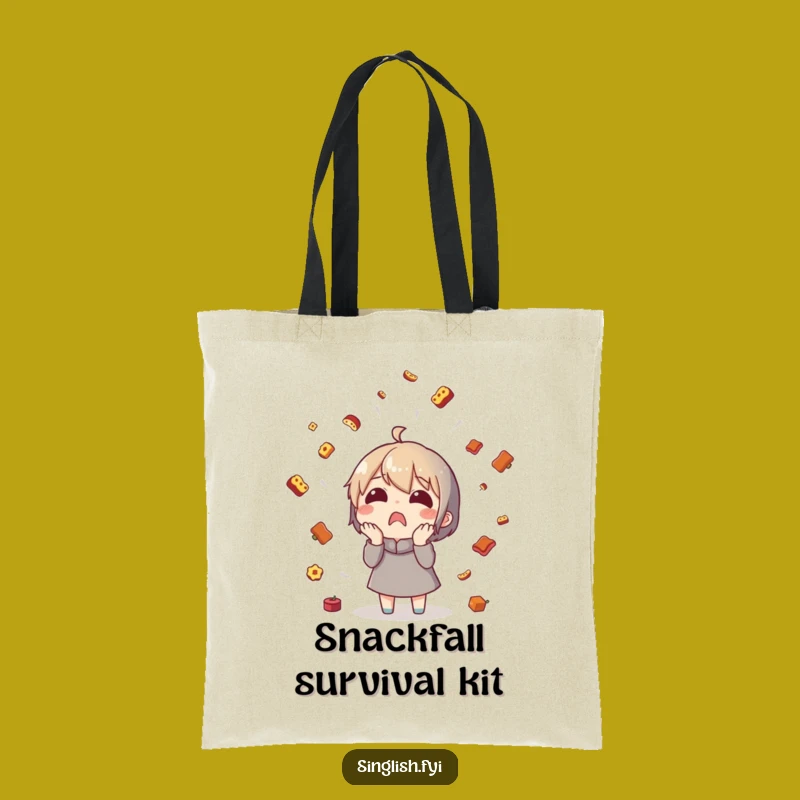 Funny Food Rain Character Tote Bag - Surprise Treat Bag - Wonderful Funny Gift for Shoppers